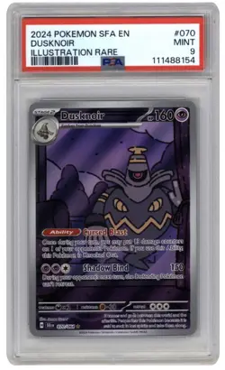 2024 Pokemon Dusknoir 070/064 Sv: Shrouded Fable Holo Illustration RARE PSA 9 - Image 1