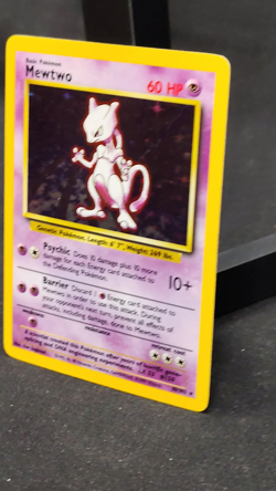 1999 Pokemon Mewtwo 10/102 Base Set Holo Rare WOTC MP Vintage - Image 2