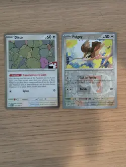 Pokemon 151 Master Set Pidgey Play Stamp & Ditto Cosmos Holo Prize Pack - Image 1