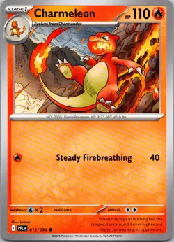 2025 POKEMON ME02 - PHANTASMAL FLAMES CHARMELEON 1 COMMON #12 /094 - Image 1