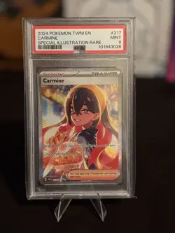CARMINE 2024 POKEMON TWILIGHT MASQUERADE 217/167 SPECIAL ILLUSTRATION RARE PSA 9 - Image 1