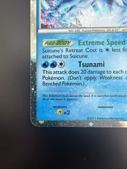 2011 POKEMON CALL OF LEGENDS #SL11 SUICUNE HOLO Clean NM - Image 4