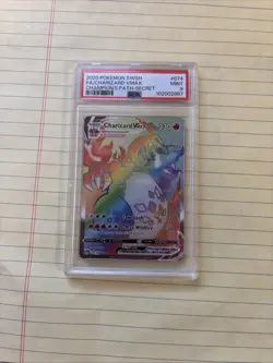 Charizard VMAX Rainbow Rare Holo Card 74/73 Champions Path Secret Rare PSA 9 - Image 1