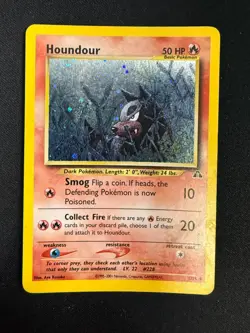 Houndour - 5/75 - Holo Rare - Unlimited Edition Neo Discovery (MP) Pokemon - Image 1