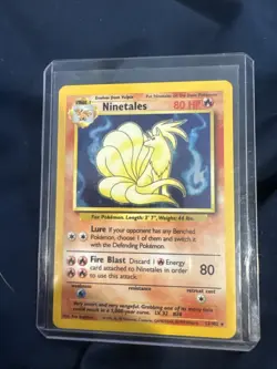 Pokemon TCG Ninetales Holo Rare Unlimited 12/102 Base Set - Image 1
