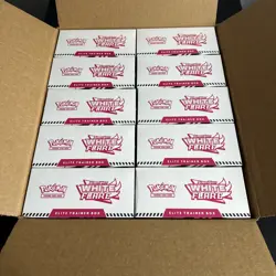 (10) Lot 2025 Pokemon SV White Flare Sealed ETB Elite Trainer Box Open Case - Image 1