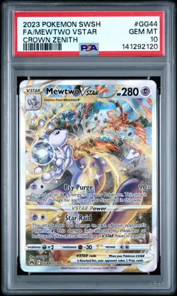 2023 Pokemon Crown Zenith #GG44 Mewtwo Vstar PSA 10 - Image 1