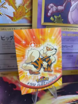 Pokemon Karte Card Arkani Arcanine Topps Series 1 Blue Logo NM - Image 1