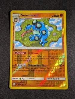 Pokemon Seismitoad 117/236 Reverse Holo SM Cosmic Eclipse NM - Image 1