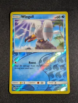 Pokemon Wingull 37/149 Reverse Holo Sun & Moon Base Set NM - Image 1