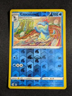 Pokemon Croconaw 056/264 Reverse Holo SWSH08: Fusion Strike NM - Image 1