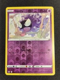 Pokemon Gastly 083/202 Reverse Holo Sword & Shield Base Set NM - Image 1