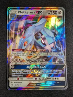 Pokemon Metagross GX 85/145 Ultra Rare SM Guardians Rising NM - Image 1