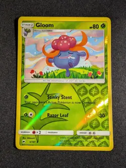 Pokemon Gloom 5/147 Reverse Holo Burning Shadows NM - Image 1