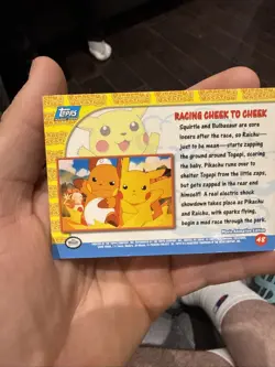 Pokemon TCG Racing Cheek to Cheek Pokemon Topps Pikachu's Vacation 48 - Image 2