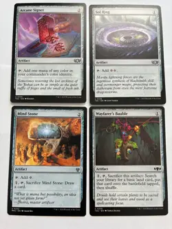 MTG Commander 4 card lot NM reg - Sol Ring, Arcane Signet - Image 1