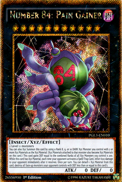 YUGIOH NUMBER 84: PAIN GAINER GOLD SECRET 1ST EDITION GOOD CONDITION PGL3-EN010 - Image 1