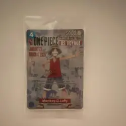 Bandai One Piece CCG Monkey D. Luffy US Voyage Card 2026 5000 Power - Image 1