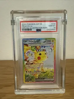 PSA 10 Pikachu ex 238/191 Surging Sparks Special Illustration Rare Pokemon Card - Image 1