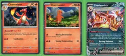 Pokemon TCG Charizard Ex 196 Promo & Charmeleon 008 Charmander 007 Cosmos Holos - Image 1