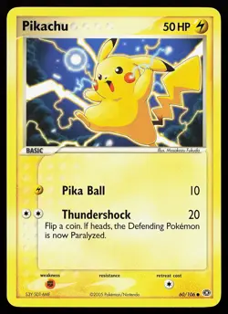Pikachu 60/106 Common Emerald Pokemon Card - Image 1