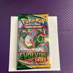 Pokemon Evolving Skies Trading Card Game Booster Pack Rayquaza 10 Cards - Image 1