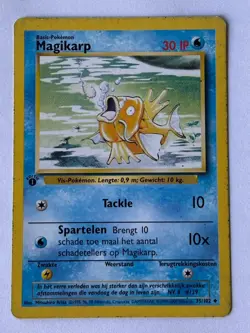 Pokemon Magikarp 35/102 Base Set 1st Edition Rare Vintage Card NL Edition - Image 1