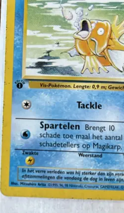 Pokemon Magikarp 35/102 Base Set 1st Edition Rare Vintage Card NL Edition - Image 3