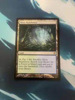 MTG Zendikar Misty Rainforest Card MP Condition - Image 1
