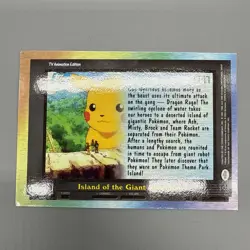 Pokemon Topps TV Animation EP17 Island of the Giant Pokemon Holo Blue Logo - Image 2