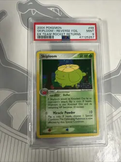 2004 POKEMON EX TEAM ROCKET RETURNS #49 SKIPLOOM REVERSE FOIL PSA 9 - Image 1