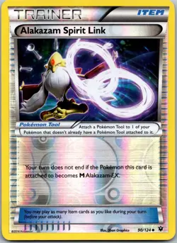 Alakazam Spirit Link 90/124 - XY - Fates Collide Pokemon TCG NM Reverse Holofoil - Image 1