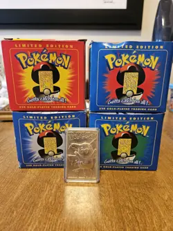 Pokemon Limited Edition 23K Gold Plated Trading Card Bundle - Image 1