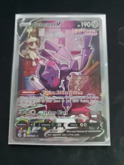 Pokemon Genesect v Alt Art Fusion Strike 255/264 Mint-NM - Image 1