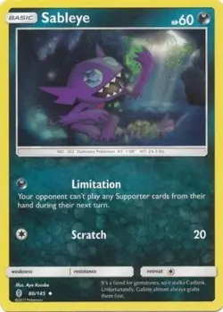 4X Sableye 80/145 Sun & Moon Guardians Rising Uncommon PERFECT MINT! Pokemon - Image 1