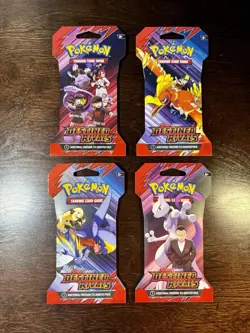 (4 packs) Destined Rivals Sleeved Booster Packs FULL PACK ART SET Pokemon SEALED - Image 2
