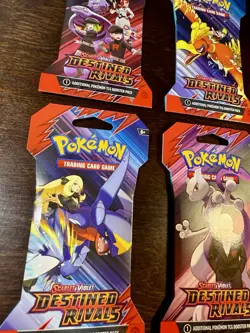 (4 packs) Destined Rivals Sleeved Booster Packs FULL PACK ART SET Pokemon SEALED - Image 3