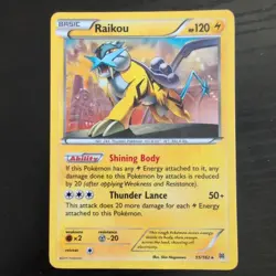 Pokemon Cards Raikou 55/162 BREAKthrough XY Holo Rare - Image 1
