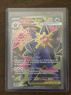 Pokemon Mega Starmie EX Full Art Ultra Rare Holo 102/088 POR HP 330 120/210 - Image 1