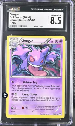 Pokemon Generations 35/83 Gengar 2016 Holo Rare CGC 8.5 NM/MINT+ - Image 2