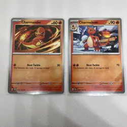 Pokemon Charmander and Charmeleon Holo Promo OBF 026/027 - Image 1