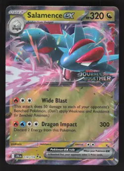 Salamence ex 114/159 Pokemon TCG Stamped Journey Together NM - Image 1