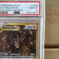 Pokemon Giratina VSTAR Secret Rare GG69 Crown Zenith PSA 10 Holo - Image 3