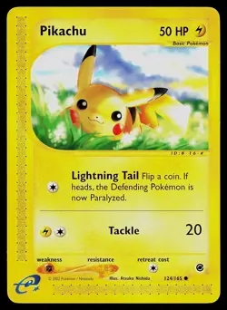 Pokemon Card - Pikachu Expedition 124/165 Common - Image 1