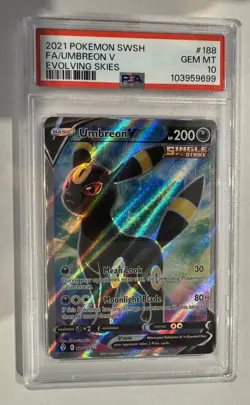 Umbreon V 188/203 - Ultra Rare - Pokemon Evolving Skies - PSA 10 Gem Mint - Image 2