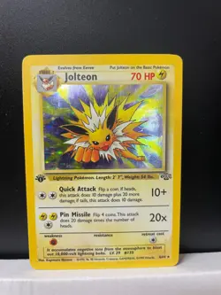 Jolteon 1st Edition 1999 Jungle Foil Holo 4/64 Holographic Rare Pokemon Card - Image 1