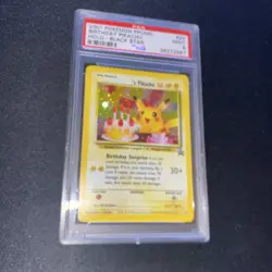Pokemon Birthday Pikachu Black Star Promo Holo PSA 9 MINT 2000 - Image 5