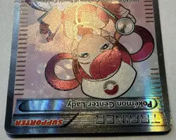 Pokemon Center Lady Holofoil Ultra Rare - Flashfire 105/106 Heavy Play - Image 3