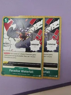 OP01-057 Paradise Waterfall Uncommon English One Piece TCG Card x2 - Image 1