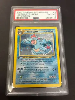 2000 Pokemon Neo Genesis 1st Edition PSA 8 - Image 1